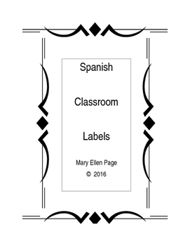 Preview of Spanish Classroom Labels