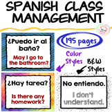 Spanish Classroom Management MINI-POSTERS