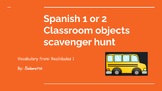 Spanish Classroom Objects Editable Scavenger hunt