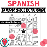 Spanish Classroom Objects Loteria Bingo Game Vocabulary Li