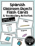 Spanish Classroom Objects Vocabulary Words - Flash Cards -