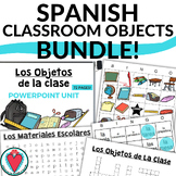 Spanish Classroom Objects Vocabulary Games, Worksheets, Gr