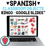 Spanish Bingo - Classroom Objects Vocabulary - Spanish Gam