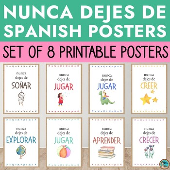 Spanish Educational Posters Setnursery Print Art for Spanish 