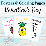 Spanish Classroom Posters and Coloring Pages Valentine Theme