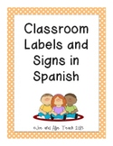 Spanish Classroom Signs and Labels/Graphics/ ESL,ELD,ELL,B