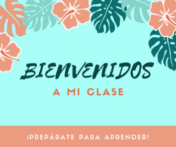 Preview of Spanish Classroom Welcome Poster