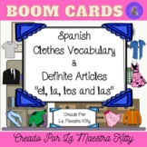 Spanish Clothes Vocabulary & Definite Articles Boom Cards