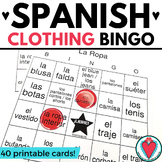 Spanish Clothing Vocabulary Bingo Game - Spanish 1 Clothes