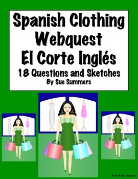 Preview of Spanish Clothing El Corte Inglés WebQuest / Internet Activity
