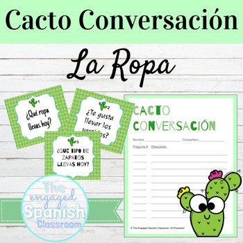 Preview of Spanish Clothing La Ropa Cacto Conversación Speaking Activity
