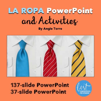 Preview of Spanish Clothing and Colors La ropa y los colores PowerPoint and Activities