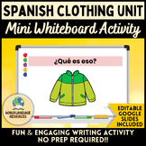 Spanish Clothing Unit: La Ropa - Mini Whiteboard Writing P