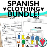 Spanish Clothing Vocabulary Activities, Games - Clothes in