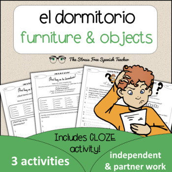 Spanish Dormitorio Bedroom Vocabulary Interview Cloze Printable