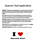 Spanish Club Application & Permission Slip Template