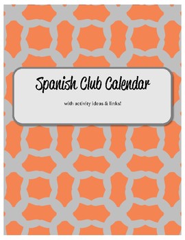 Preview of Spanish Club Calendar