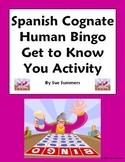 Spanish Cognates Human Bingo Get to Know You Activity - Distance Learning