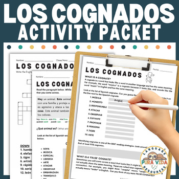 Preview of Spanish Cognates Activity Packet - Los Cognados