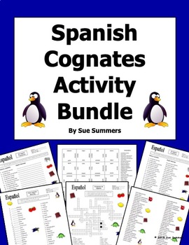 Preview of Spanish Cognates Bundle - Vocabulary, Puzzles, Translations, and Matching