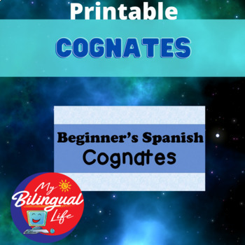 Preview of Spanish Cognates / Cognados - Word Wall Flashcards Activity Printable