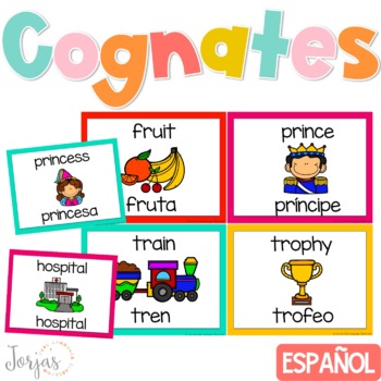Preview of Spanish Cognates Cognados Tarjetas de vocabulario para imprimir