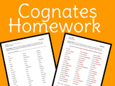 Spanish – Cognates Homework