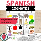 Spanish Cognates Bingo Game Loteria English to Spanish Voc