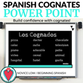 Back to School Spanish Cognates Unit PowerPoint - Beginnin