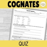 Spanish Cognates Quiz and Assessment with Google Form Option