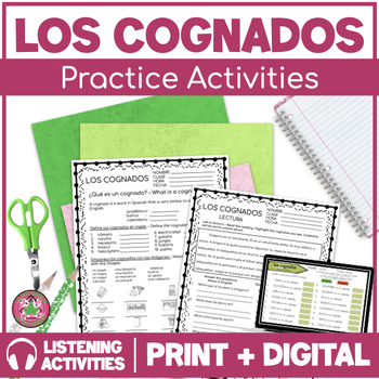 Preview of Spanish Cognates Reading Practice Activities