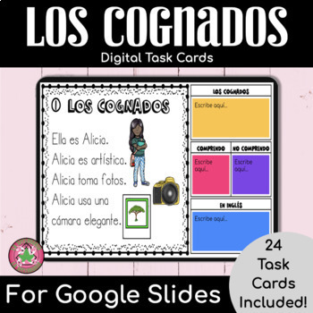 Preview of Spanish Cognates Task Cards | DIGITAL + PRINT