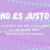 Spanish Cognates Unfair Game - Editable - No Prep