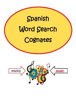 Preview of Spanish Cognates Word Search - Build Vocabulary Compare Languages