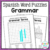 Spanish Cognates Word Puzzles: Grammar Terms