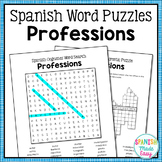 Spanish Cognates Word Puzzles: Professions