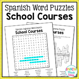 Spanish Cognates Word Puzzles: School Courses