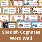 Spanish Cognates Word Wall | 100 Level A1 Cognate Words
