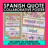 Spanish Collaborative Poster Back to School Activity Todos