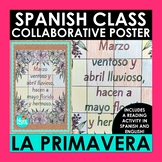 Spanish Collaborative Poster Spring Quote and Reading Activity