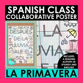 Spanish Collaborative Poster Spring Quote and Reading Activity