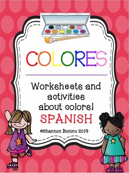Preview of Colores - Spanish Color Unit worksheets, flashcards / Distance Learning