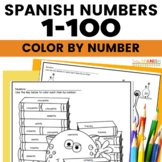 Spanish Coloring Sheets Color By Number 1-100 Practice for