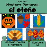 Spanish Color By Number Mystery Pictures for Autumn OTOÑO 
