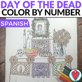Spanish Day of the Dead Color By Number Día de Muertos Alt