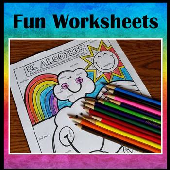 Spanish Worksheets - Colors by Debbie Wood | Teachers Pay Teachers