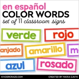 Spanish Color Words Classroom Signs EN ESPAÑOL {White Series}