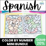 Spanish Color by Number MINI BUNDLE 1-10, 1-20, 1-100