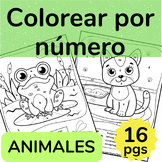 Los Colores Spanish Color by Number Spanish Sub Activity A