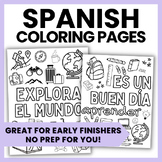 Spanish Coloring Pages School & Travel Themed | Páginas de